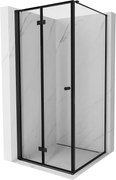 Mexen Mist-F cabină de duș pliabilă stânga 90 x 90 cm, cadru negru, negru - 8A6T-090-090-70-70-L