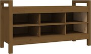 vidaXL Bancă de hol, maro miere, 110x40x60 cm, lemn masiv de pin