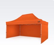 Cort pavilion pliabil 3x4,5m - cu 3 pereți - Portocaliu