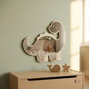 Oglindă Decorativă din Lemn pentru Camera Copilului | Friendly Dino