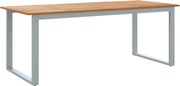 vidaXL Masă de Grădină Gri 200 x 90 x 75 cm Lemn Solid de Acacia
