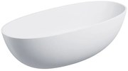 Omnires Shell M+ cada freestanding 175x78 cm ovala alb SHELL175WWBM