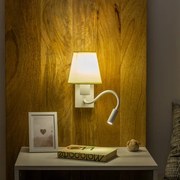 Lampă LED de perete Brilagi NUBILA 1xE27/25W/230V + LED/3W alb/crem