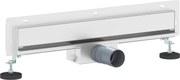 vidaXL Drenaj pentru Duș Montat pe Perete Argintiu 50 cm