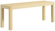 HOMCOM Bancă din lemn, Masivă 3 locuri, 120 cm x 33 cm x 45 cm, Natural | Aosom Romania