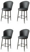 Set de scaune de bar Uras Anthracite, 4 buc., 4 buc