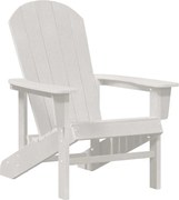 vidaXL Scaun Adirondack Alb 82 x 74 x 92 cm HDPE
