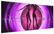 Tablou modern violet cu două persoane (120x50 cm), în 40 de alte dimensiuni noi