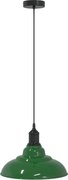 vidaXL Lampă suspendată reglabilă pe înălțime E27 verde lucios metal