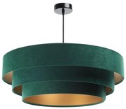 Lustr TRINITI 1xE27/60W/230V verde/auriu pe cablu