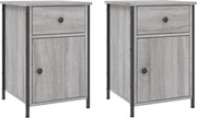 vidaXL Noptiere, 2 buc., gri sonoma, 40x42x60 cm, lemn prelucrat