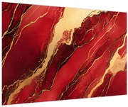 Tablou - Marmură roșu-auriu (90x60 cm)