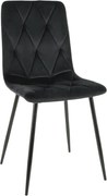 Scaun TOM, negru, stofa catifelata/metal, 45x39x91 cm