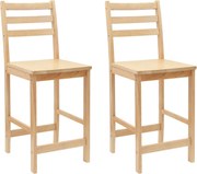 vidaXL Scaune de dining 2 pcs natural 40 x 47,5 x 99,5 cm