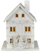 Decorațiuni luminoase de Crăciun Casă din lemn, 8x 10 x 8 cm, LED