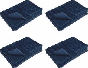 vidaXL Pătură din de iepure artificial antiderapantă Olite 4 pcs