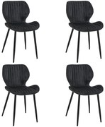 Set 4 buc. scaune sufragerie Xenofobos (negru). 1117272