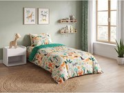Lenjerie de pat din microfibra pentru copii JUNGLE FRIENDS colorat Dimensiune lenjerie de pat: 70 x 90 cm | 140 x 200 cm