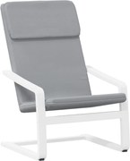 vidaXL Scaun de relaxare, gri deschis, material textil