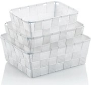 Set de coșuri de depozitare din 3 piese Kela Alvaro, alb