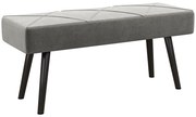 HOMCOM Danca Depozitare, Velvet Tapițat, cu Picioare de Oțel, pentru Dormitor, Living, Sufragerie, Hol, 100x36x45 cm, Gri | Aosom Romania