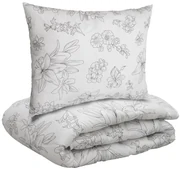 Set SELORA cu plapuma matlasata pentru tot anul 140x200 cm si perna nematlasata 70x90 cm, alb