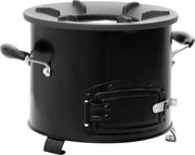 vidaXL Aragaz cu lemne pentru camping, negru, 36x26x22,5 cm, metal