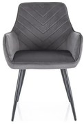 Scaun Fig velvet gri Blu14