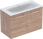 Geberit Selnova Square lavoar cu dulap 100 cm nucă 501.262.00.1