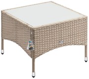 Deuba Masa ratan 58x58x42 cm - culoare bej