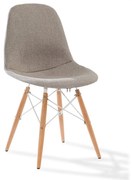 Scaun pentru copii, tapitat cu stofa cu picioare din lemn Quatro Chair Beige