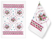Prosop de bucătărie Bellatex Flowers, 40 x 60 cm, set de 2 buc.