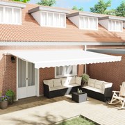 vidaXL Cortina Retractabilă Alb 500 × 300 cm Stofă și Metal