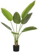 HOMCOM Plantă artificială interioară 109 cm, copac artificial cu ghiveci din plastic și sol flocat, verde | Aosom Romania