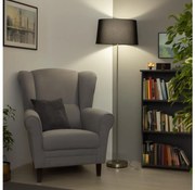 Brilagi - Lampă de podea LED CERIA 1xE27/40W/230V Ø 45 cm negru/crom mat