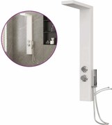 vidaXL Sistem panou de duș din aluminiu, alb