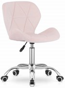 Scaun de birou AVOLA VELVET roz