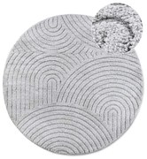 Covor gri deschis rotund ø 200 cm Panglao New York Light Grey – Elle Decoration