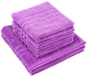 Set de prosoape Classic violet, 4 buc. 50 x 100 cm, 2 buc. 70 x 140 cm, 4 bucăți 50 x 100 cm, 2 bucăți 70 x 140 cm