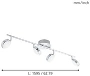 Eglo 95632 - LED Lampa spot SALTO 4xLED/5,4W/230V
