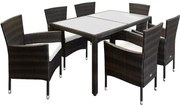 Deuba Set ratan de gradina Berlin 1+6 - maro