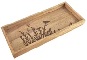 Tavă decorativă din lemn de mango InDecor Meadow,36 x 16 x 4 cm