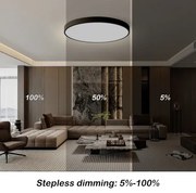 Brilagi - Lampă LED reglabilă POOL SMART, 180 W, 230 V, Ø 120 cm, Wi‑Fi Tuya, negru + telecomandă