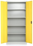 Dulap metalic universal, 90 x 40 x 185 cm, încuietoare cu cilindru, galben - ral 1023