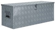 vidaXL Cutie din aluminiu, 110,5 x 38,5 x 40 cm, argintiu