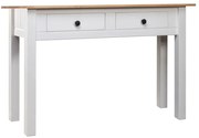 vidaXL Masă consolă, alb, 100x40x72 cm, lemn masiv de pin, gama Panama