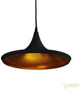 Lustra / Pendul metal design retro CHINK negru/auriu