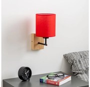 Lampă de perete Brilagi NUBILA WOOD 1xE27/25W/230V stejar/roșu