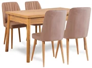 Set masă scaune Costareka (pentru  persoane) (Pin atlantic + piatră). 1106421
