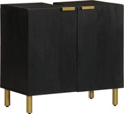 vidaXL Dulap chiuveta de baie, negru, 62x33x58 cm, lemn prelucrat